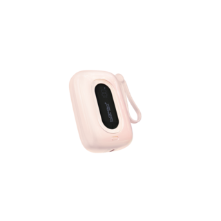 Wopow Powerbank mit integriertem USB-C- & Lightning-Kabel, SQ27, 10.000mah, 22.5W, Rosa, 6933185721801
