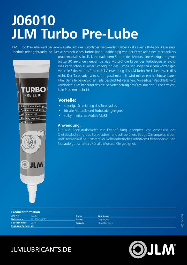 JLM Turbo Pre Lube 20ml - JLM Lubricants GmbH