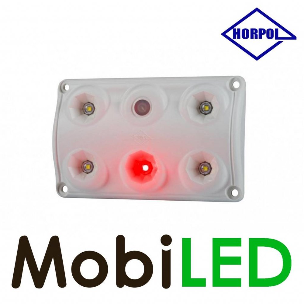 HORPOL Éclairage intérieur rouge/blanc avec interrupteur 12-24 volts