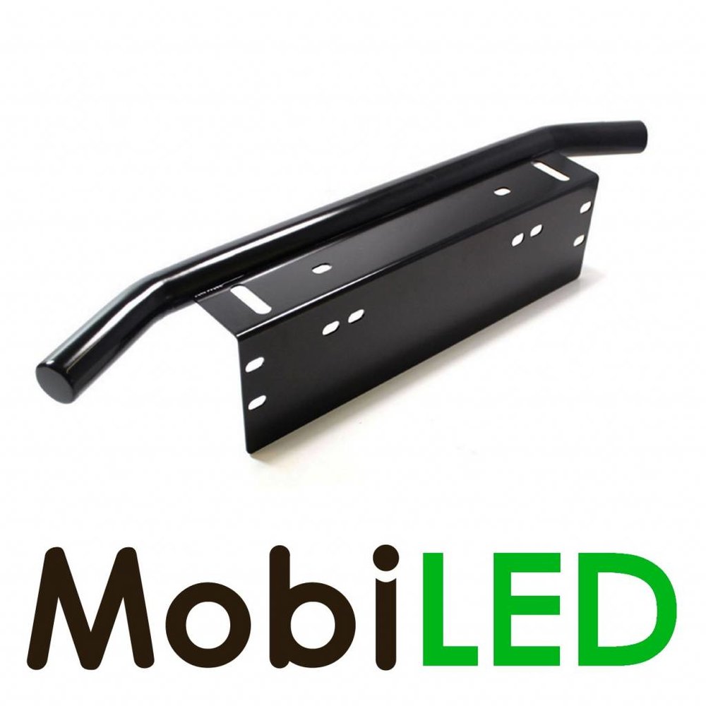 Mounting bracket with curved brace for the bumper