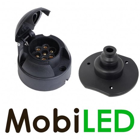 Plug socket black plastic 7-pin Plug socket black plastic 7-pin