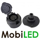 Plug socket black Plastic 13-pin Jaeger