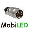 Plug aluminum 7-pin voor aanhanger ISO 1724 Plug aluminum 7-pin voor aanhanger ISO 1724