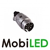 Plug aluminum 7-pin voor aanhanger ISO 1724 Plug aluminum 7-pin voor aanhanger ISO 1724