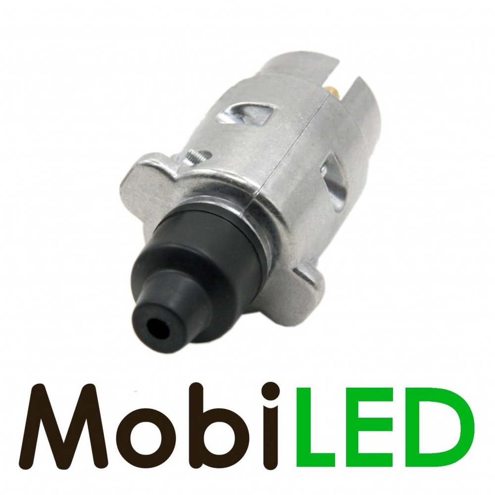 Plug aluminum 7-pin voor aanhanger ISO 1724 Plug aluminum 7-pin voor aanhanger ISO 1724