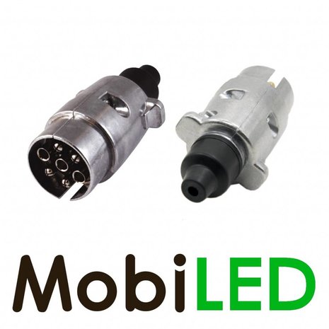Plug aluminum 7-pin for trailer ISO 1724 Plug aluminum 7-pin for trailer ISO 1724