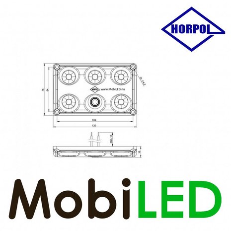 HORPOL Binnenverlichting met schakelaar 12-24 volt wit