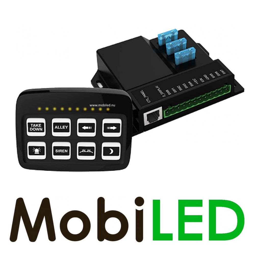 Illuminated digital control panel with power unit