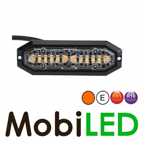 Classe 2 Flash LED Ambre Très mince E-marque Flash et Clignotant Classe 2 Flash LED Ambre Très mince E-marque Flash et Clignotant