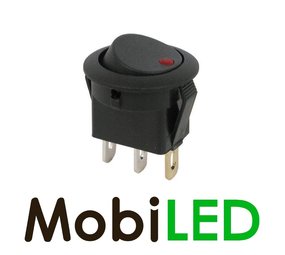 Toggle switch LED 20 amps 12 volts red