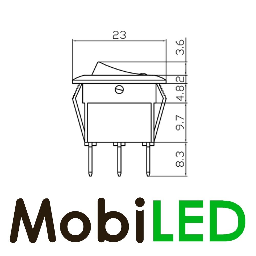 Interrupteur à bascule LED 20 ampères 12 volts ambre