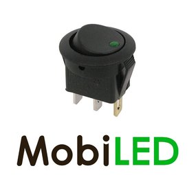 Toggle switch LED 20 amps 12 volts green