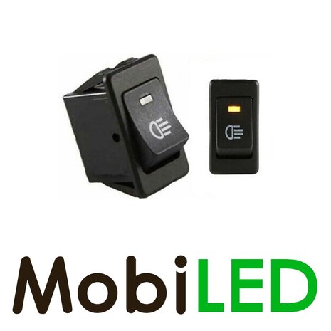Wipschakelaar led geel 35 ampère 12 volt