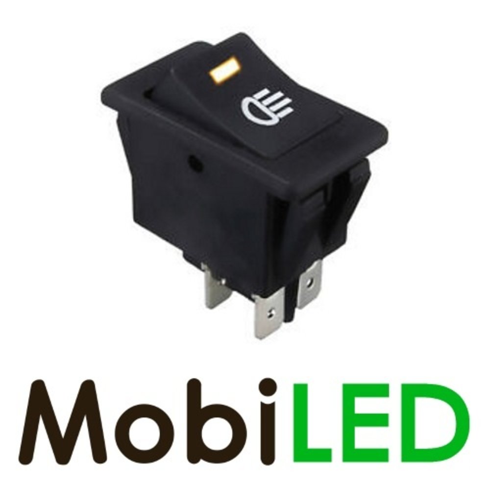 Wipschakelaar led geel 35 ampère 12 volt