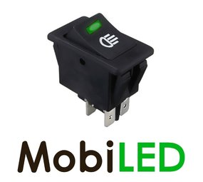 Rocker Switch led green 35 amps 12 volts