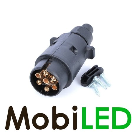 Prise pour remorque en plastic 7 broches 12 V (ISO 1724)
