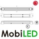 WAS NEON look Feu de freinage inclinable long 12-24 volts WAS NEON look Feu de freinage inclinable long 12-24 volts