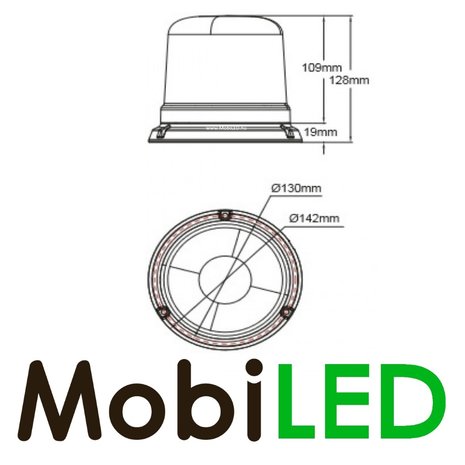 Juluen Juluen B14 Rotating beacon/flash lamp14 patterns fixed mounting 10-30 VDC R65