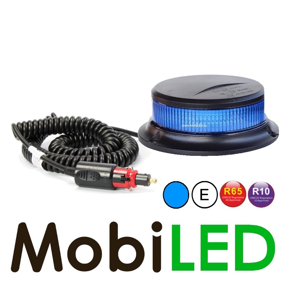 Lampe flasheur UFO 27 W base magnétique lentille bleue
