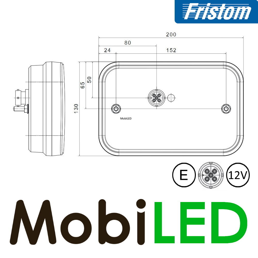 Fristom Fristom FT-270 12V Achterlicht 4 functies + kenteken Bajonet rechts E-keur Fristom Fristom FT-270 12V Achterlicht 4 functies + kenteken Bajonet rechts E-keur