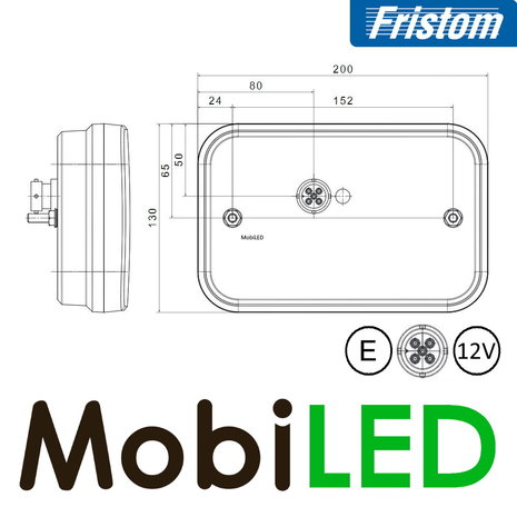 Fristom Fristom FT-270 12V Achterlicht 4 functies + kenteken Bajonet rechts E-keur Fristom Fristom FT-270 12V Achterlicht 4 functies + kenteken Bajonet rechts E-keur