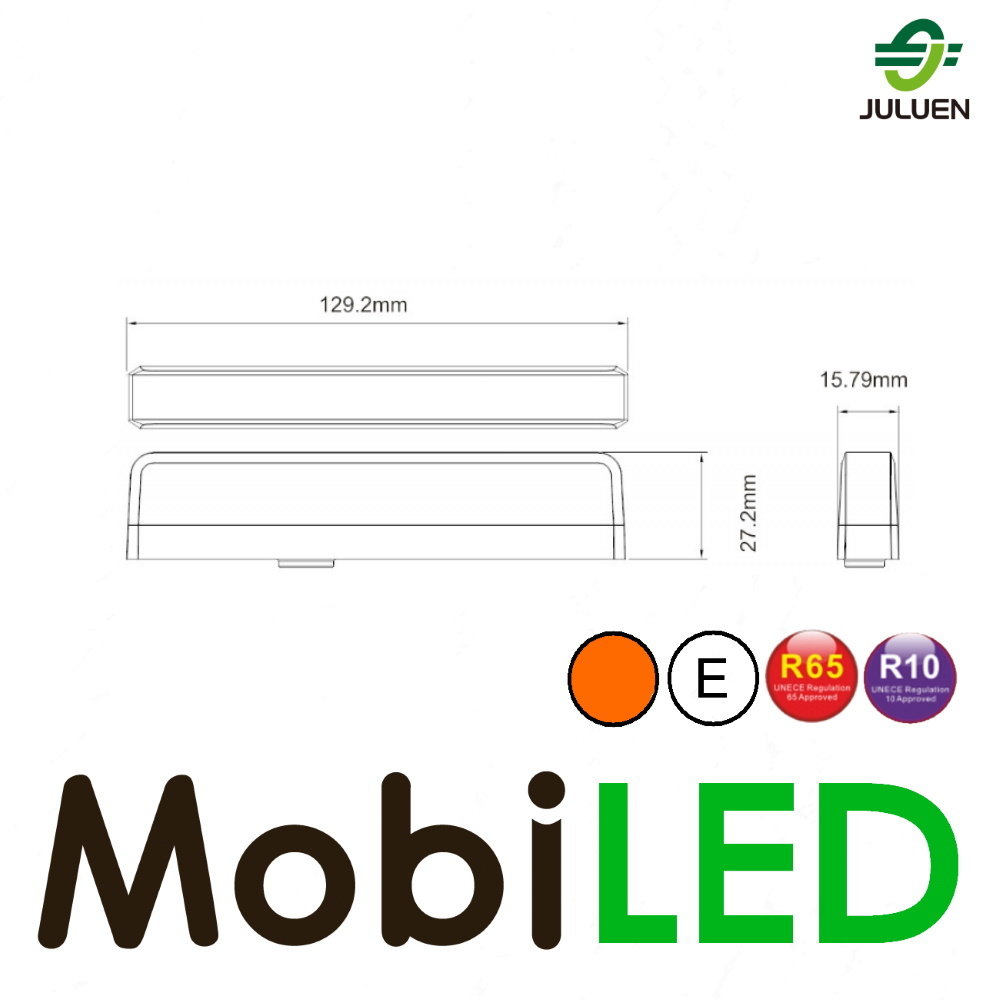 Juluen Edge-Saber clignotant ultra étroit ambre