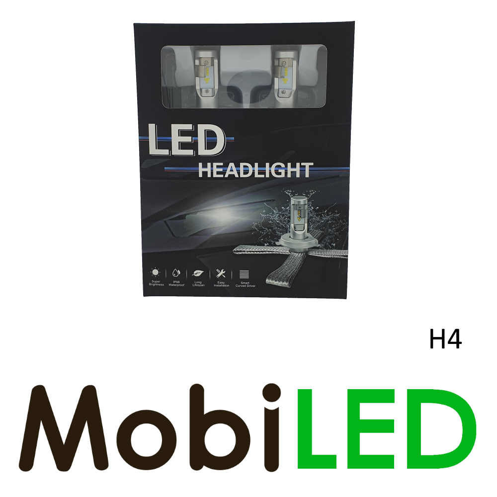 LED koplampen set compact fit H4 LED koplampen set compact fit H4