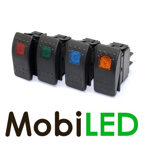 Rocker schakelaar led groen 12 volt Rocker schakelaar led groen 12 volt