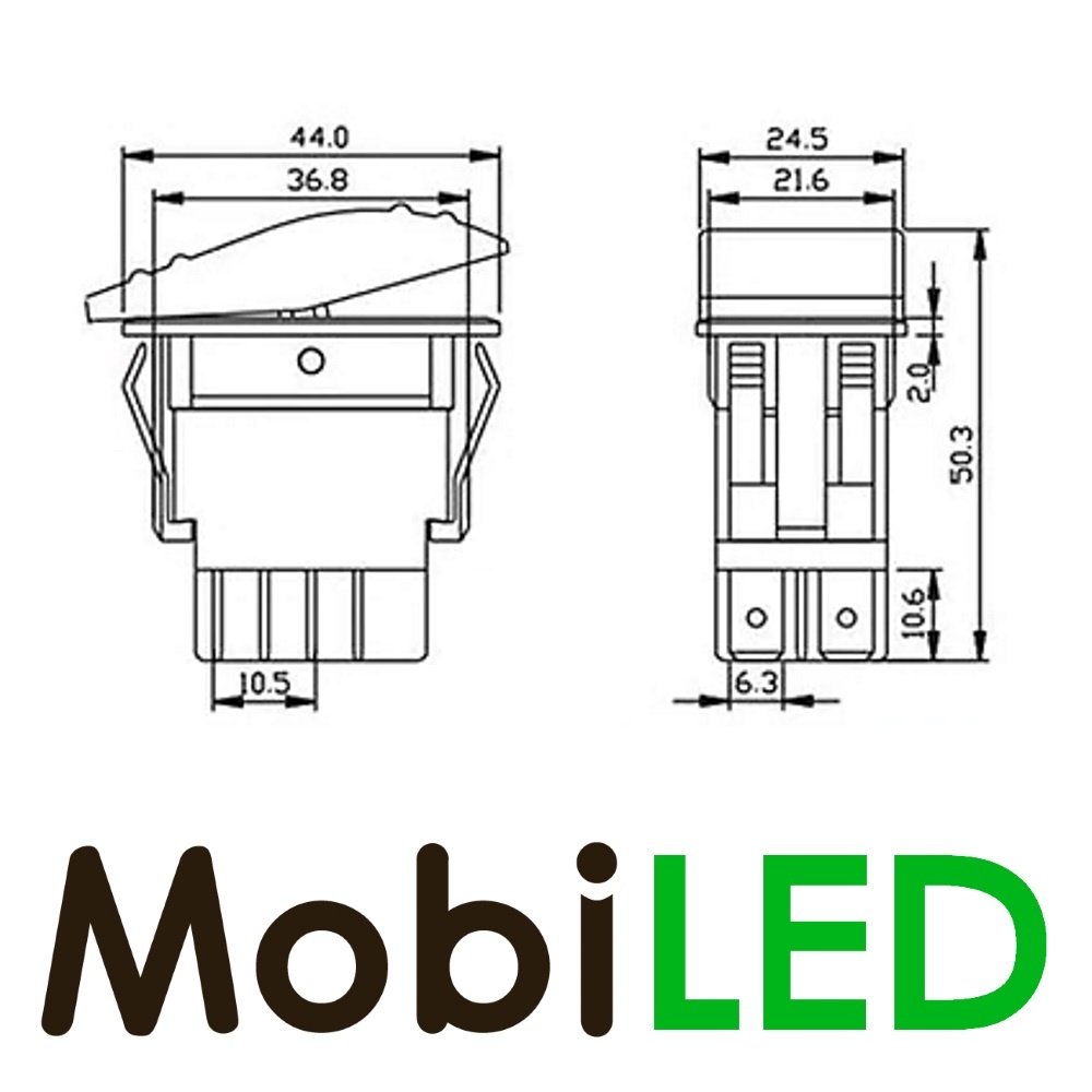 Interrupteur à bascule LED vert 12 volts Interrupteur à bascule LED vert 12 volts