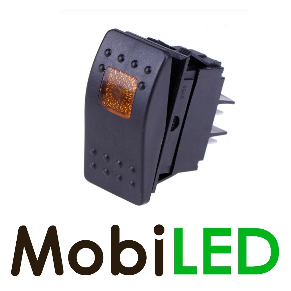 Interrupteur à bascule LED ambre 12 volts
