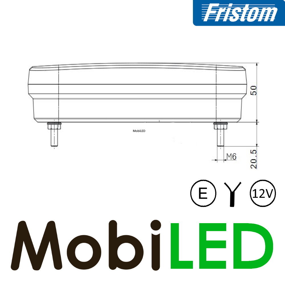 Fristom Fristom Set FT-270 12V Achterlichten 5 functies Kabel E-keur