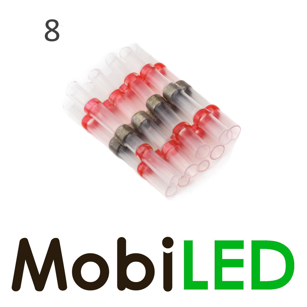 8x Cable connector with tin and heat shrink tubing 0.5-1.5 mm² 8x Cable connector with tin and heat shrink tubing 0.5-1.5 mm²