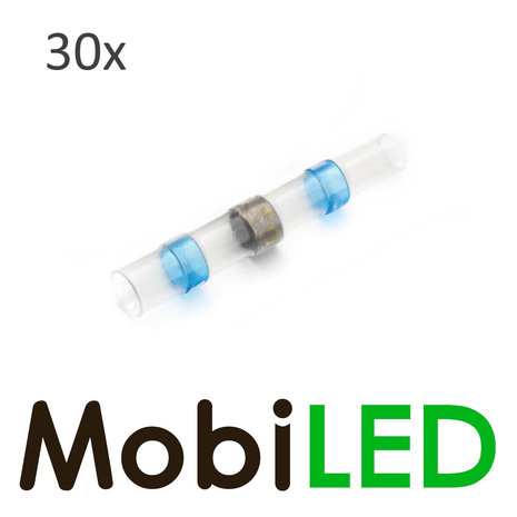 30x Kabelverbinder met tin en krimpkous 1,5-2,5 mm²