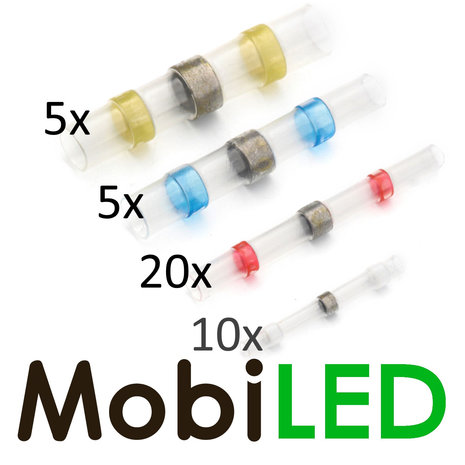 Assortiment Cable connector with tin and heat shrink tubing Assortiment Cable connector with tin and heat shrink tubing