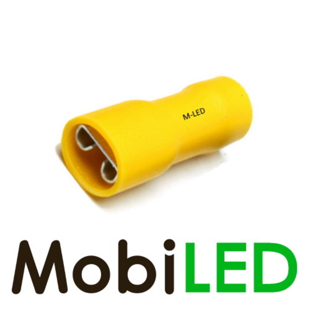 10x M-LED PVC Cable lugs female pre-insulated 4-6 mm² 6.3x0.8 mm) yellow 10x M-LED PVC Cable lugs female pre-insulated 4-6 mm² 6.3x0.8 mm) yellow