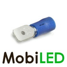 10x M-LED PVC Cosse de câble mâle semi-isolée 1,5-2,5 mm²  (6,3 x 0,8 mm) bleu