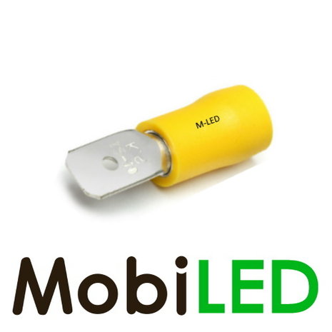 10x M-LED PVC Cable lugs male semi-insulated 4-6 mm² (6.3 x 0.8 mm) yellow 10x M-LED PVC Cable lugs male semi-insulated 4-6 mm² (6.3 x 0.8 mm) yellow