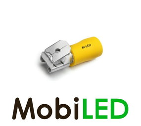 10x Ferroutage semi-isolée 4-6 mm² (6,3x0,8 mm) jaune