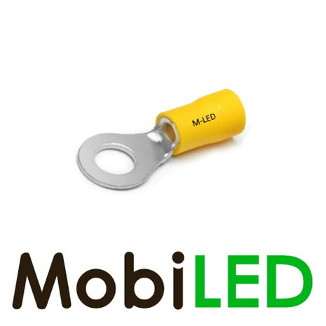 10x M-LED PVC Cosse de câble semi isolée anneau 4-6mm² (6,4 mm) jaune 10x M-LED PVC Cosse de câble semi isolée anneau 4-6mm² (6,4 mm) jaune