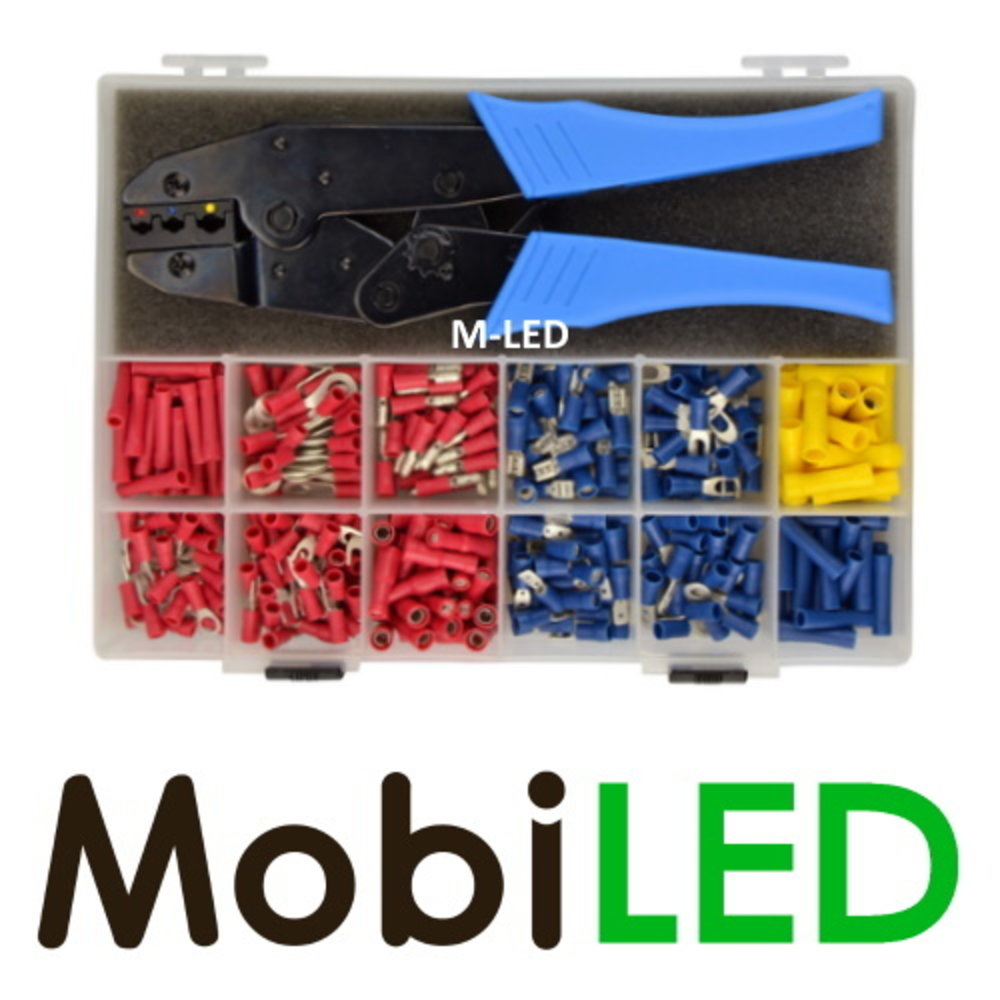 Crimp kit, +/- 360 pcs, Including ratchet tool Crimp kit, +/- 360 pcs, Including ratchet tool