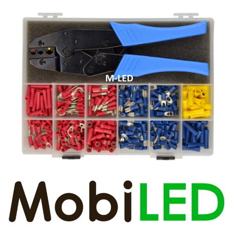 Crimp kit, +/- 360 pcs, Including ratchet tool Crimp kit, +/- 360 pcs, Including ratchet tool