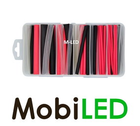 Tube thermorétractable, noir, rouge & transparent, 3:1 ratio, tailles assorties, 87 pcs Tube thermorétractable, noir, rouge & transparent, 3:1 ratio, tailles assorties, 87 pcs