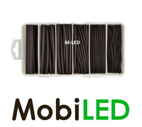 Tube thermorétractable noir, 3:1 ratio, tailles variées, 87 pièces Tube thermorétractable noir, 3:1 ratio, tailles variées, 87 pièces