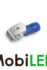 M-LED 100x M-LED PVC Kabelschoen piggybacks half geïsoleerd 1.5-2.5mm² (6,3x0,8 mm) blauw