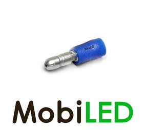 100x Round male semi insulated 1.5-2.5 mm² (4 mm) blue