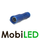 100x M-LED PVC Cosse de câble rond femelle semi-isolée 1,5-2,5mm² (4 mm) bleu