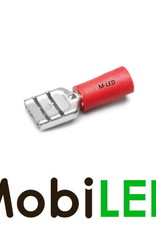 M-LED 100x M-LED PVC Kabelschoen man half geïsoleerd 0.5-1.5mm² (6,3x0,8 mm) rood