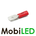 100x M-LED PVC Cosse de câble mâle semi-isolée 0,5-1,5 mm²  (6,3x0,8 mm) rouge