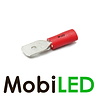 100x M-LED PVC Cosse de câble mâle semi-isolée 0,5-1,5 mm²  (6,3x0,8 mm) rouge