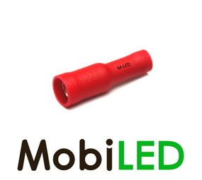 100x Round female insulated 0.5-1.5mm² (4mm) red 100x Round female insulated 0.5-1.5mm² (4mm) red